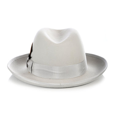 Ferrecci Godfather in Light Grey Australian Wool Felt Homburg