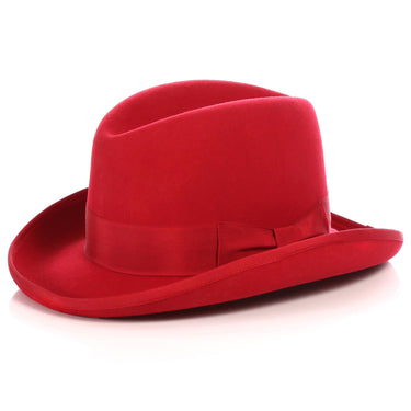 Ferrecci Godfather in Red Australian Wool Felt Homburg