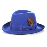 Ferrecci Godfather in Royal Blue Australian Wool Felt Homburg
