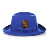 Ferrecci Godfather in Royal Blue Australian Wool Felt Homburg