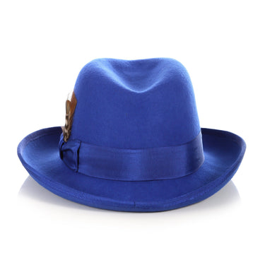 Ferrecci Godfather in Royal Blue Australian Wool Felt Homburg