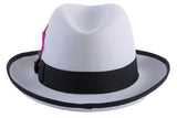 Ferrecci Godfather in Grey Black Australian Wool Felt Homburg