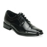 Giorgio Venturi 6215 Cap Toe Leather Dress Shoes in Black #color_ Black