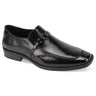Giorgio Venturi 6973 Leather Slip-On Dress Shoes in Black #color_ Black