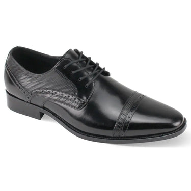 Giorgio Venturi 6985 Cap Toe Leather Dress Shoes in Black