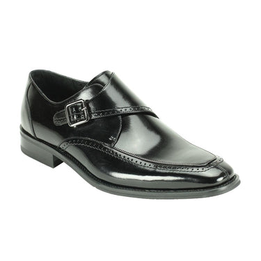Giovanni Amato Genuine Leather Monk Strap Slip-On Shoe in Black