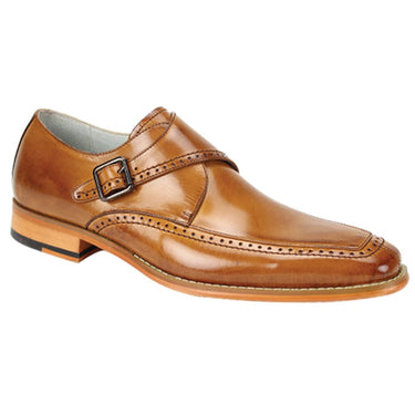 Giovanni Amato Genuine Leather Monk Strap Slip-On Shoe in Tan