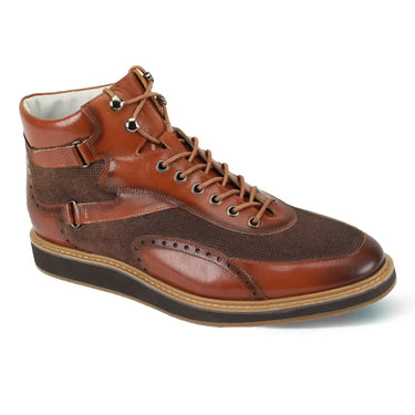 Giovanni Jonathan Leather Dress Boot in Tan / Brown #color_ Tan / Brown