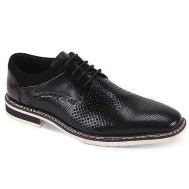 Giovanni Lambo Leather Lace-up Oxford in Black