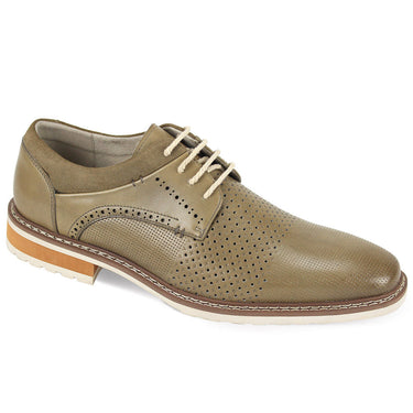 Giovanni Lambo Leather Lace-up Oxford in Taupe #color_ Taupe