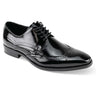 Giovanni Lincoln Genuine Leather Wingtip Mens Dress Shoe in Black #color_ Black