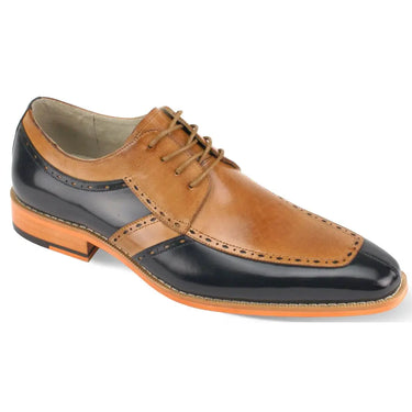 Giovanni Merrick Genuine Leather Dress Shoes in Tan / Navy