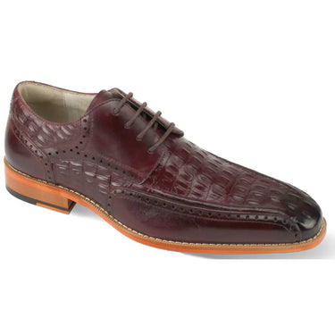 Giovanni Milford Genuine Leather Oxford Dress Shoes in Burgundy #color_ Burgundy