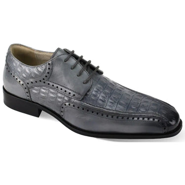 Giovanni Milford Genuine Leather Oxford Dress Shoes in Grey #color_ Grey