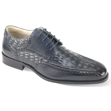 Giovanni Milford Genuine Leather Oxford Dress Shoes in Navy #color_ Navy