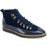 Giovanni Nelson Suede Lace Up Wingtip Dress Boot in Navy #color_ Navy