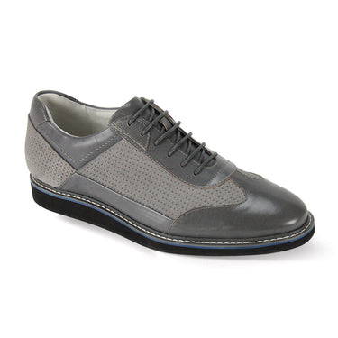 Giovanni Neo Leather Hybrid Oxfords in Grey #color_ Grey