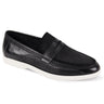 Giovanni Niles Leather Slip On Loafers in Black #color_ Black