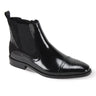 Giovanni Norton Leather Cap Toe Chelsea Boots in Black #color_ Black