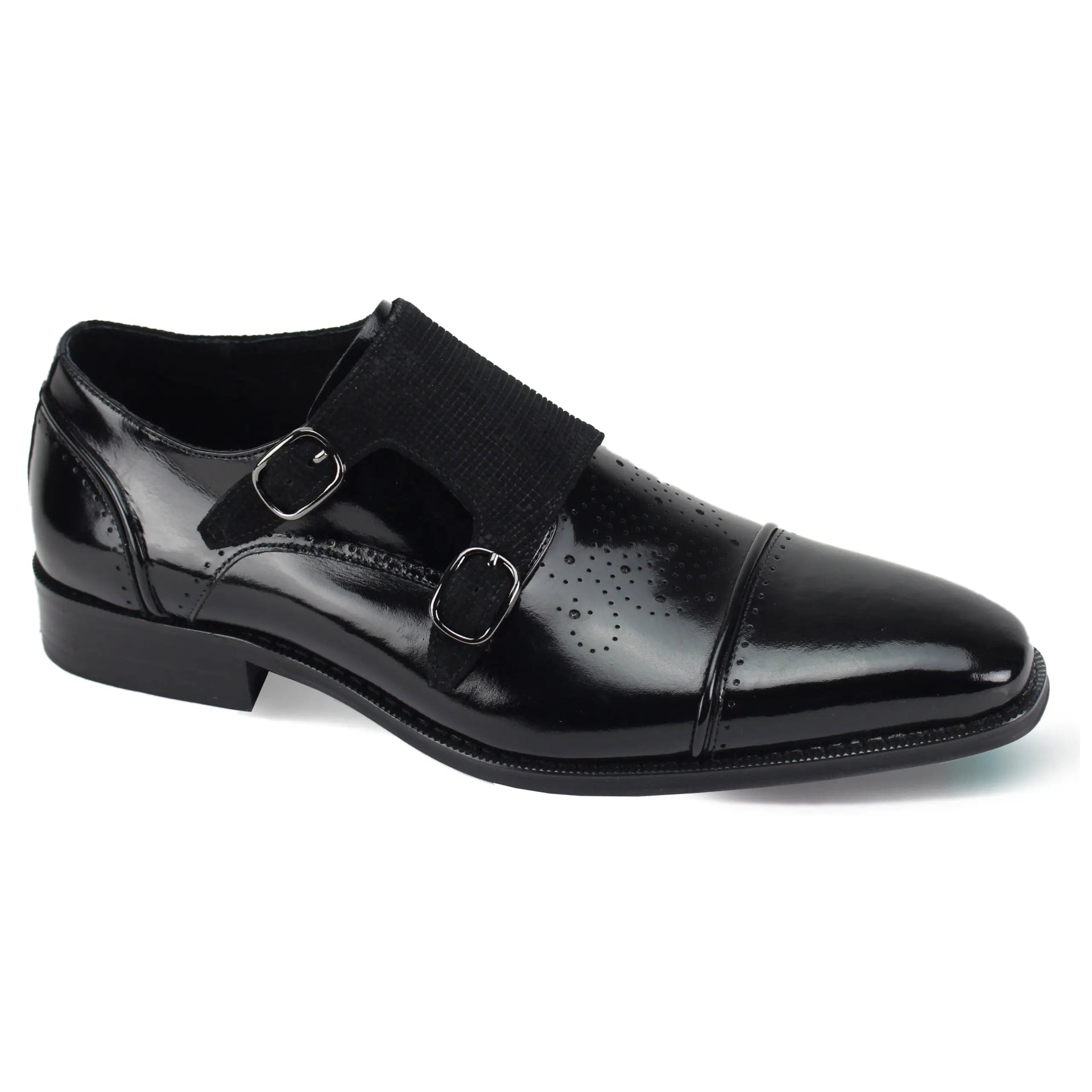 Giovanni Oscar Double Monk Strap Leather Dress Shoe