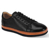 Giovanni Porter Genuine Leather Dress Casual Sneakers in Black #color_ Black