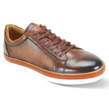 Giovanni Porter Genuine Leather Dress Casual Sneakers in Tan