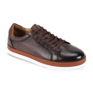 Giovanni Porter Genuine Leather Dress Casual Sneakers in Brown