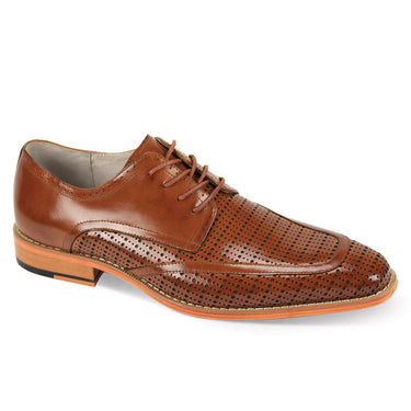 Giovanni Randolf Leather Oxford Dress Shoes in Whiskey #color_ Whiskey