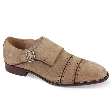 Giovanni Sheldon Suede Monk Strap Dress Shoes in #color_