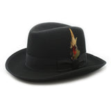 Ferrecci Godfather in Black Australian Wool Felt Homburg