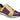 Belvedere Blake in Purple / Gold Color Block Exotic Skin Sneakers in #color_