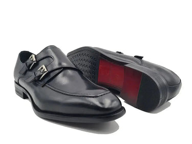 Carrucci Shoes Double Monk Strap Leather Loafer