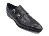 Carrucci Shoes Double Monk Strap Leather Loafer
