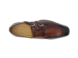 Carrucci Shoes Double Monk Strap Leather Loafer
