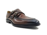 Carrucci Shoes Double Monk Strap Leather Loafer