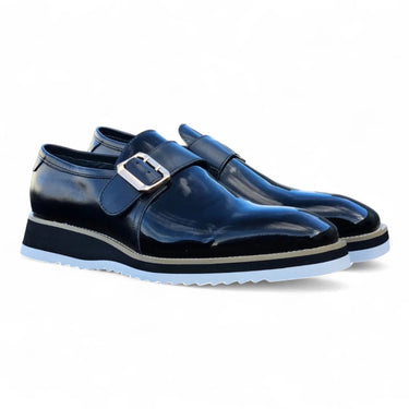 Carrucci Shoes Patent Leather Monkstrap Slip-On