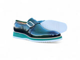 Carrucci Shoes Patent Leather Monkstrap Slip-On