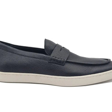 Carrucci Shoes Patina Burnished Penny Loafer Sneaker in Black