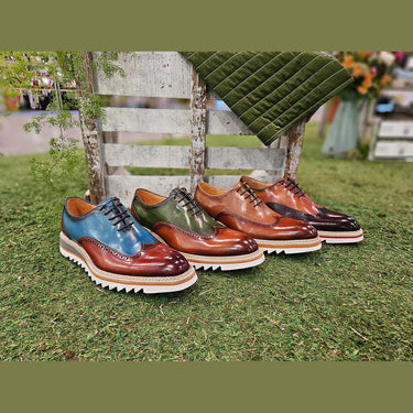 Carrucci Shoes Two-Tone Oxford Wingtip Dress Shoe