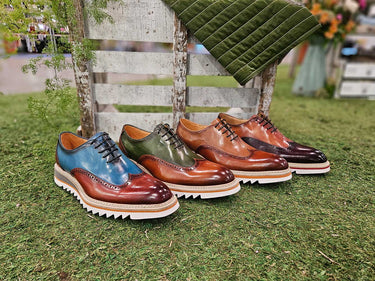 Carrucci Shoes Two-Tone Oxford Wingtip Dress Shoe