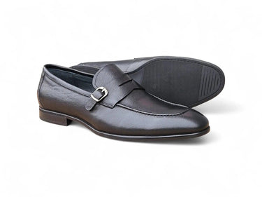 Carrucci Shoes Grant Brown Leather Buckle Loafer