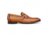Carrucci Shoes Grant Brown Leather Buckle Loafer