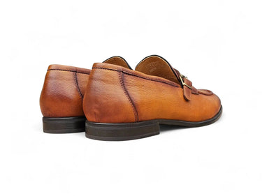 Carrucci Shoes Grant Brown Leather Buckle Loafer