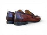 Carrucci Shoes Grant Brown Leather Buckle Loafer
