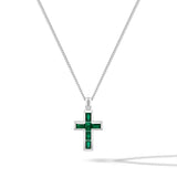 Gemstone Cross Pendant - Emerald