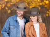 Bigalli Gypsy Flat Brim Wool Felt Fedora
