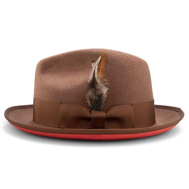 Montique Kingpin Red Bottom Wool Fedora