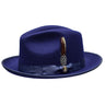 Bruno Capelo Hi Boi High Crown Wool Fedora in Navy