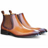 Hand Burnished Chelsea Boots in Cognac #color_ Cognac