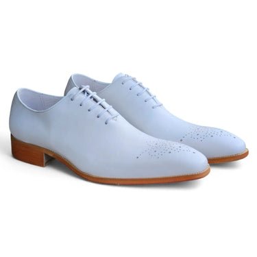 Carrucci Shoes Hand Burnished Wholecut Calf Oxford in White